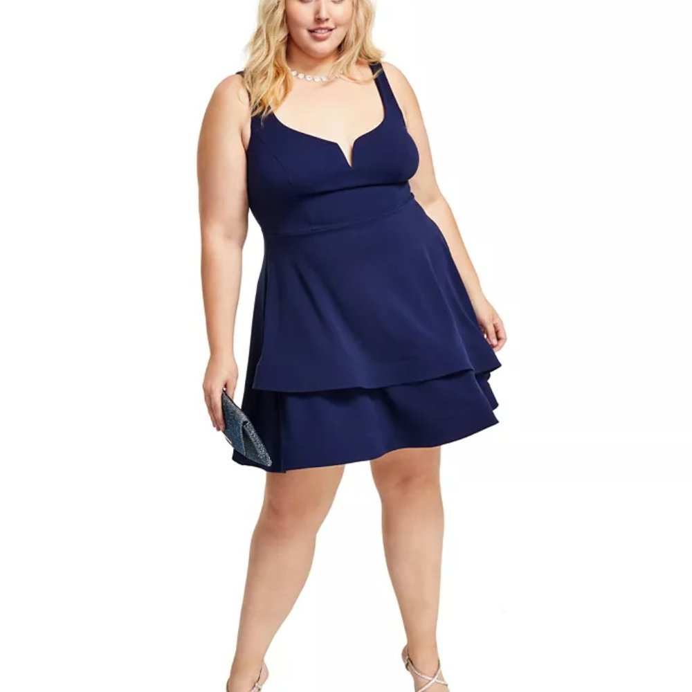 B. Darlin A-line Blue Dress size 24W - NWT